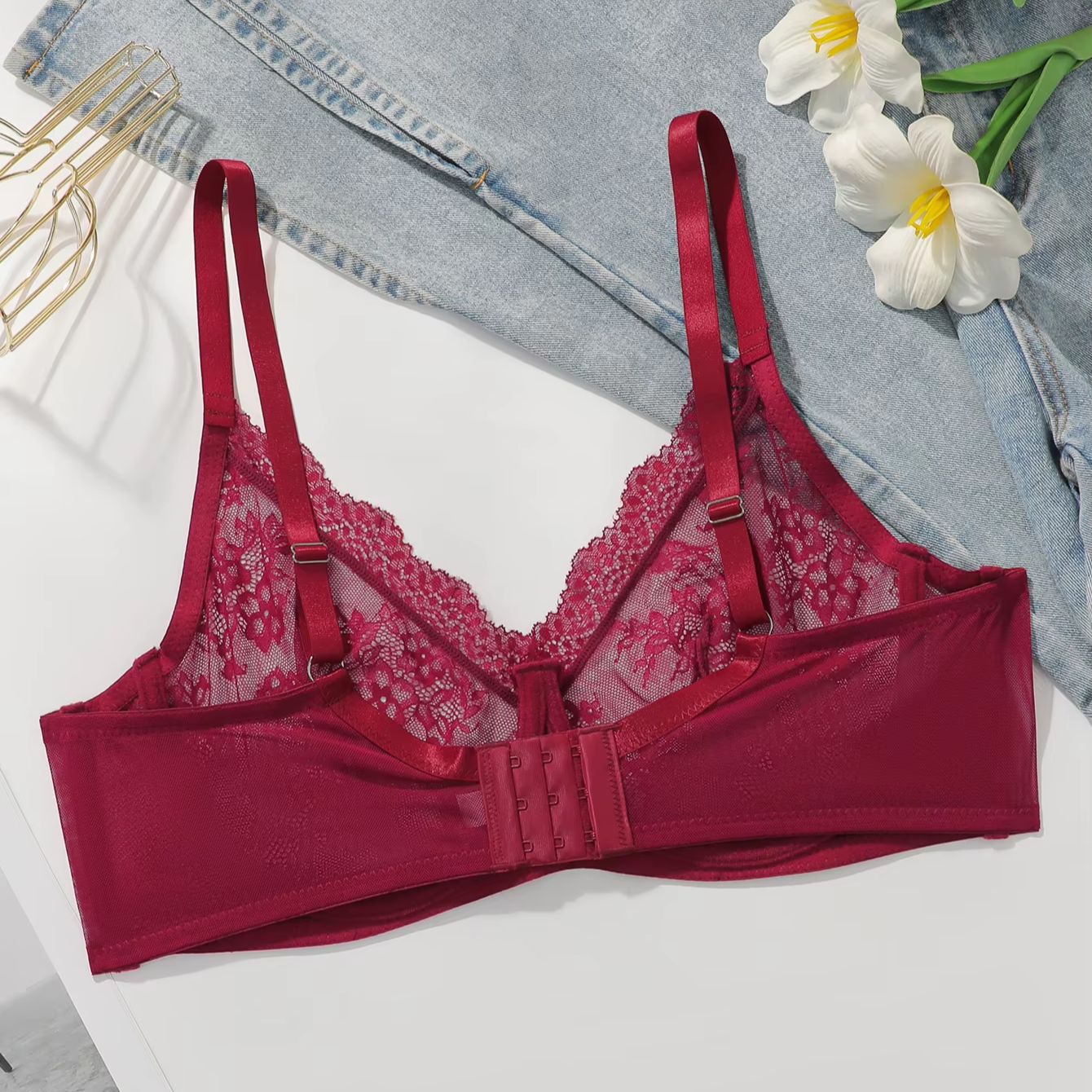 Women Plus Size Red Lace Sheer - đánh giá và giá Sheer Bra Lace