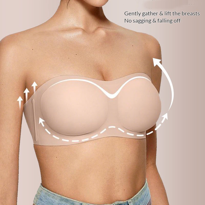 Women's Strapless Bra with Pus - đánh giá và giá Minimizer Bra Women